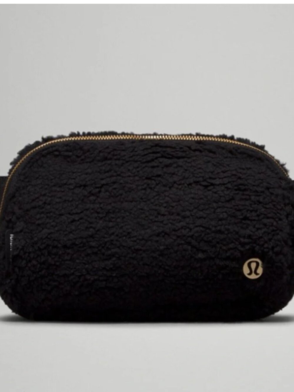 Lululemon Everywhere Belt Bag Large 2L Fleece Black Gold NWT